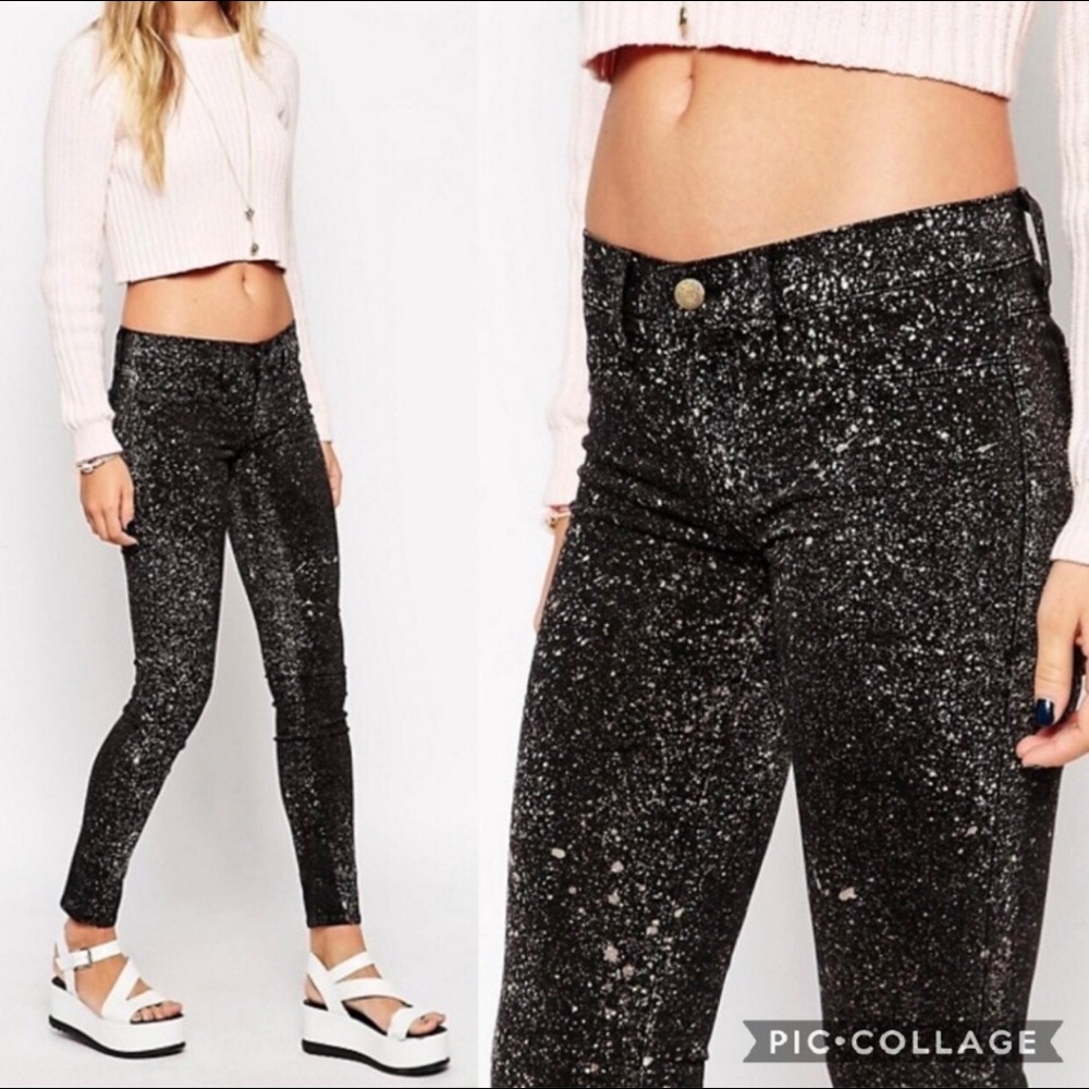 Wildfox Marianne Paint Splattered Pants